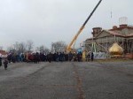 В селе Ивановка в церкви была установка куполов