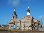В селе Ивановка в церкви была установка куполов